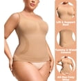 thumbnail image 3 of Plus Size Shapewear Camisole for Women's Shapewear Tummy Control Tank Tops Seamless Compression Body Shaper, 3 of 6
