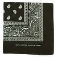 thumbnail image 4 of 12Pcs Bandanas 100% Cotton Double Sided Paisley Print Head Wrap Scarf Headband Black, 4 of 5