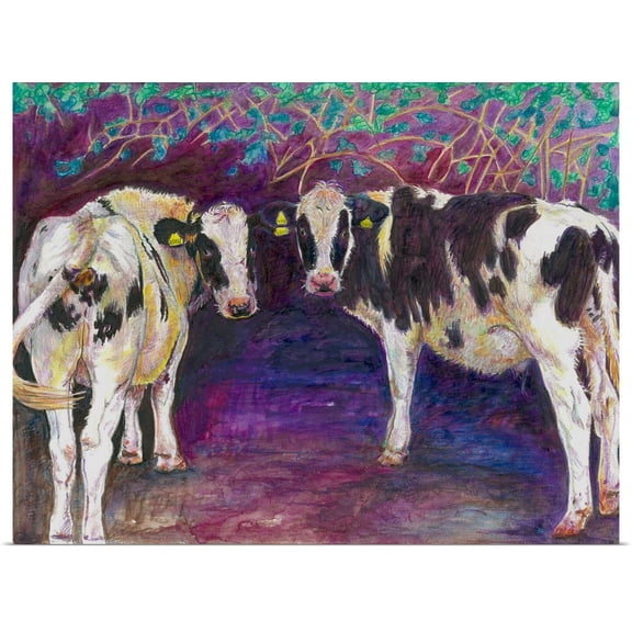 Great BIG Canvas | Rolled Helen White Poster Print entitled Sheltering cows, 2011