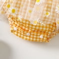thumbnail image 5 of MEZZALL Girls Sleeveless Plaid Floral Romper Bodysuits Dress Sundress Headbands Set, Yellow, 3-6 Months, 5 of 6
