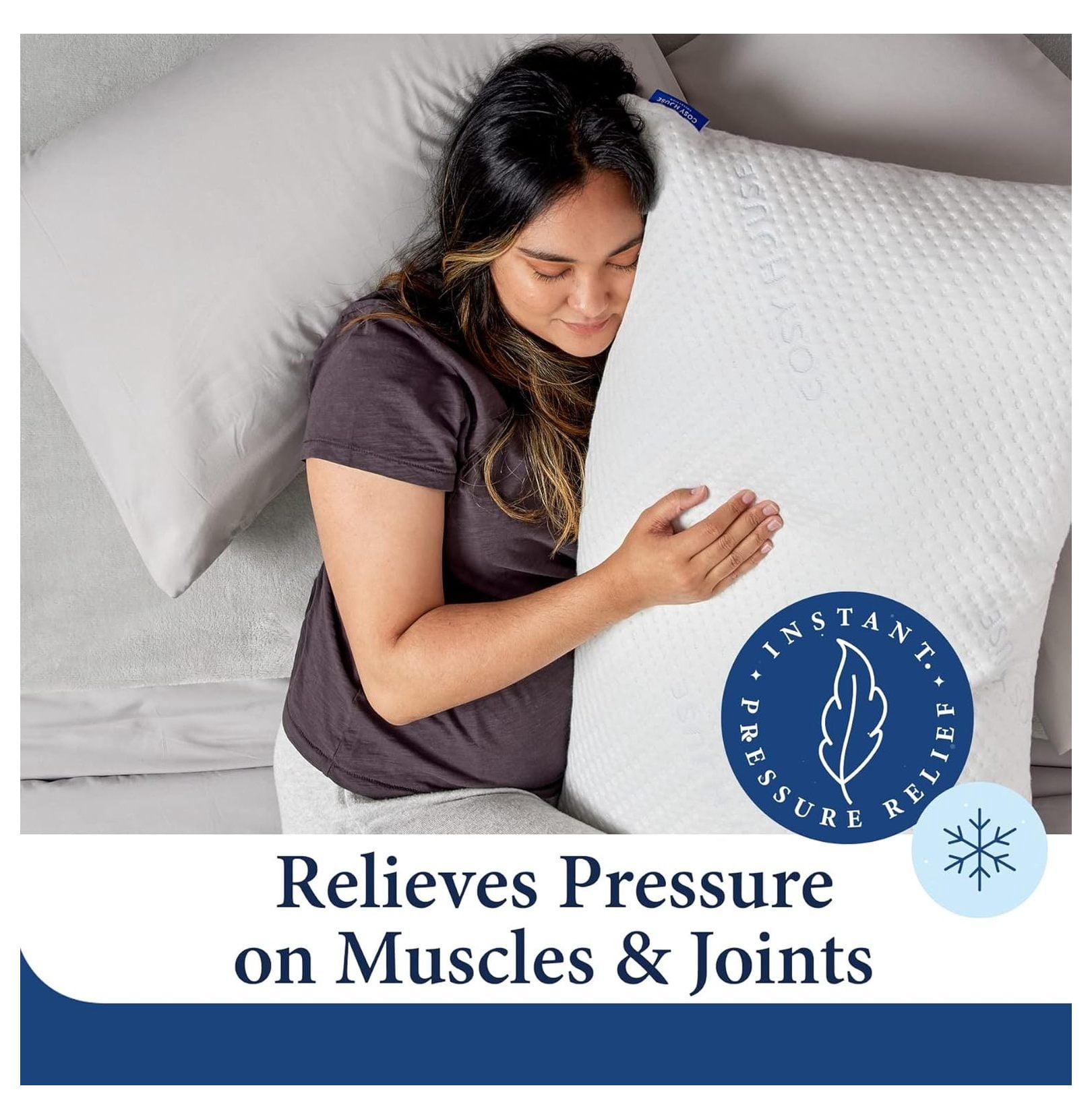 Luxury Rayon Derived from Bamboo Body Pillow for Side & Back -Supportive, Soft, Fluffy, & Quality Long Pillow - Measures 54” x 20”