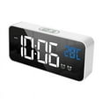 thumbnail image 1 of blanc-rveil Numrique, Horloge Numrique Led Reveil Matin Digital Aver Temprature/snooze/ 2 Alarme/12/24 Heures/port De Recharge Usb/10 Musiques, 1 of 5