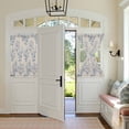thumbnail image 2 of Rustic Blue Leaves Door Curtains for Door Window, French Sidelight Front Back Door Curtains With Tieback, Farmhouse Botanical Beige Kitchen Rod Pocket Drapes Panel, 54"x40", 2 of 5