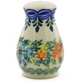 thumbnail image 2 of Polish Pottery 3-inch Pepper Shaker (Red Cornflower And Blue Butterflies Theme) Signature UNIKAT Hand Painted in Poland + Certificate of Authenticity, 2 of 6