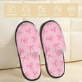 thumbnail image 2 of Slippers for Women, Pink Bows Womens Slippers Fuzzy Winter House Shoes, Soft Anti-Skid Slippers Indoor and Outdoor, 2 of 7