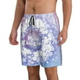 thumbnail image 2 of Naloa Round Snow Merry Christmas Men's Beach Shorts, Surfing shorts, Swim trunks, Quick Dry Swim Trunks for Surfing Beach Fun - Large, 2 of 9