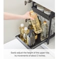 thumbnail image 4 of Yamazaki Home Under-Sink Rack with Pull-Out Shelf, Black, Steel, Adjustable Tiers, 4 of 7