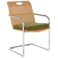 thumbnail image 5 of SAFAVIEH Malou Industrial Velvet Solid Dining Armchair, Olive/Natural, 5 of 13