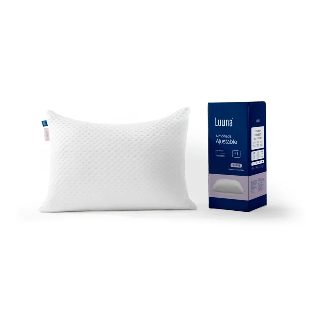 Almohada Luuna Ajustable Suave Tamaño Estándar Memory Foam