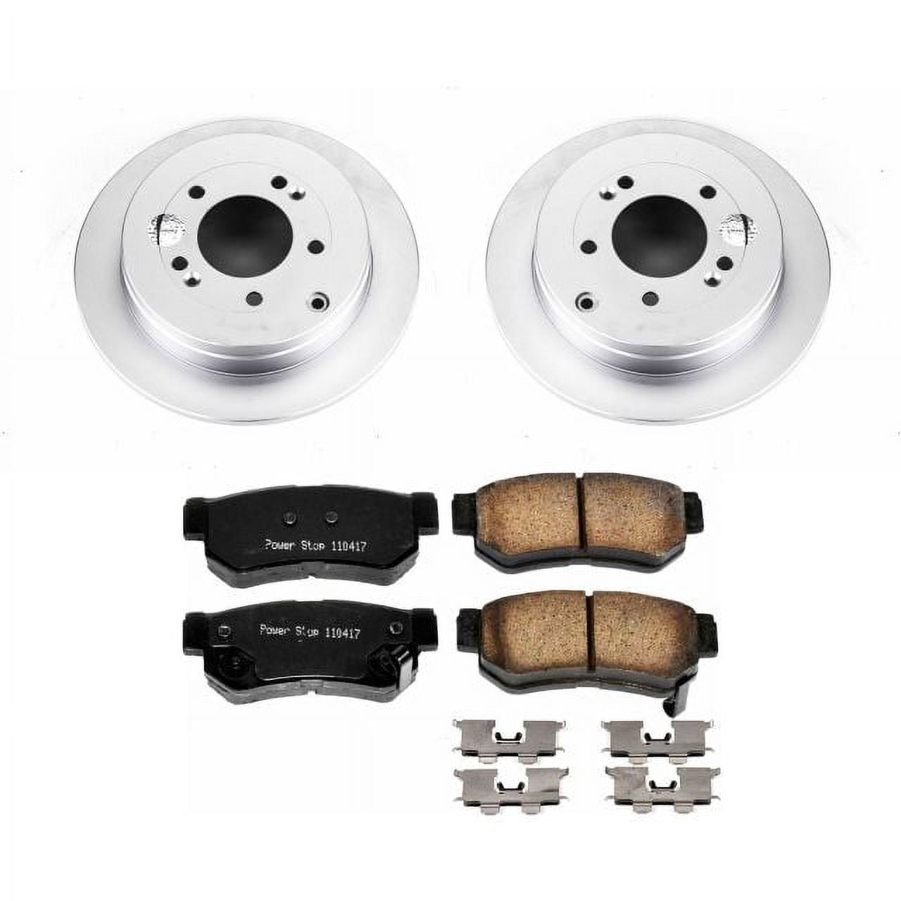 PowerStop Rear Geomet Coated Brake Rotor and Pad Kit Fits: HYUNDAI Select Models CRK5209