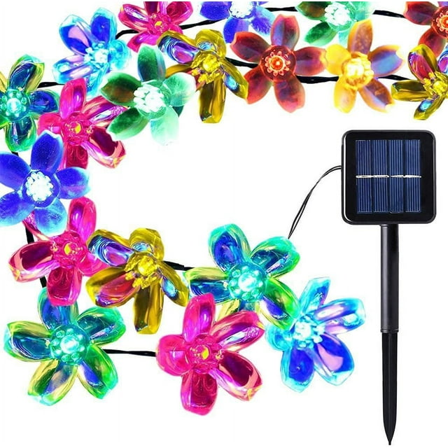 Outdoor Solar Light Garden, Waterproof 50 Blossom Solar Powered Fairy Lights