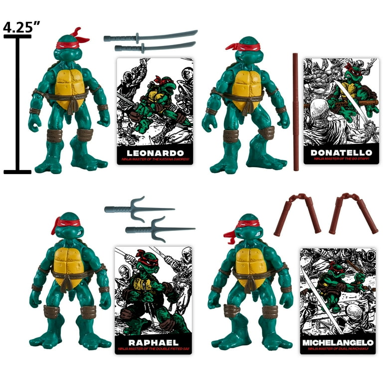 Teenage Mutant Ninja Turtles: 4” Comic Book Figure Bundle with