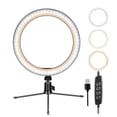 thumbnail image 1 of 10" LED Beauty Ring Light w/Mount Stand for Phone Video Stream Broadcast Makeup, 1 of 7