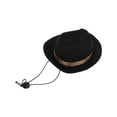 thumbnail image 2 of Pet Cowboy Hat, Polyester Funny Sturdy  Hat  For Party For Cats Pink,Brown,Black, 2 of 8