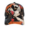 thumbnail image 3 of Baseball Cap Adjustable Fashion Snapback Unisex Mesh Trucker Hat, Colorful Hens Chicken Vintage, 3 of 7