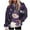 Purple, variant on Lorytime Hoodies for Women Christmas Snowman Print Sweatshirt Long Sleeve Pullover Drop Shoulder Loose Tops for Festive
