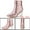 Rose Gold, variant on DARING DIVA Clear Block Heel Glitter Prom Ankle Booties Purple 9.5