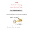 thumbnail image 2 of 6pcs 18g 2mm Nose Rings Studs for Women Clear CZ Nose Studs Gold Coated 6.5mm Length L Shaped Nostril Piercing Jewelry 18 Gauge Nose Jewelry Surgical Steel L Bend Nose Stud, 2 of 4
