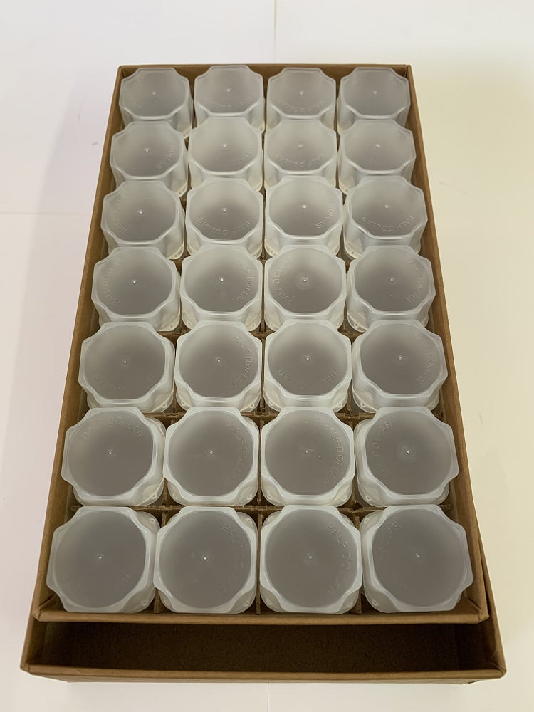 Guardhouse Half Dollar/Brown Coin Tube Box with 28 Guardhouse Half Dollar Square Coin Tubes