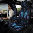 thumbnail image 2 of Xixirimido Dream Catcher Butterfly Print Leather Seat Cover Front Seats Only, Universal Fit Auto Front Seat Covers for Sedan Van SUV Truck 5 Pcs Set with Seatbelt Covers & Center Console Cover, 2 of 8