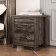 thumbnail image 6 of 4PCS Bedroom Sets, Wooden Queen Size Bed Frame with Storage Headboard and Charging Station, 2 Nightstands with 2 Drawers, 1 Dresser with 5 Drawers, Antique Gray, 6 of 7