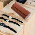 thumbnail image 3 of EeaseCA 3 Slots Dustproof Watch Holder Men Watch Box Organizer Watch Packing Roll, 3 of 9