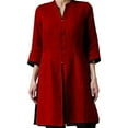 thumbnail image 1 of Hauts d'Été pour Femmes, 2024 Cardigans d'Entraînement Grande Taille Chic Décontracté Cardigan en Coton et Lin pour Femmes Mi-Long Mince Mince Taille Mince Manche Mince Chemise Cardigan Rouge, 1 of 5