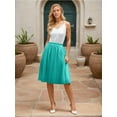 thumbnail image 3 of Women's Mesh Midi Skirt - Flared Hem, Lightweight & Elegant for Daily/Party, 3 of 6