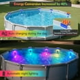 thumbnail image 3 of Tanbaby Solar Pool Lights, IP68 Waterproof Swimming Pool Lights,RGB Color Changing Pool Light with Remote, 16 Colors Underwater Patio Decor for Above Ground (1PC), 3 of 9