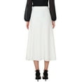 thumbnail image 3 of INSPIRE CHIC Women's Satin Maxi Skirt High Waist Formal A-Lined Evening Cocktail Mermaid Skirts 2XL White, 3 of 6