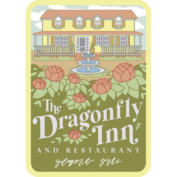 Gilmore Girls Dragonfly Inn 3.9"x5.5" Sticker