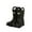 Black, variant on lnmuld Kids Rain Boots Mid Calf Rain Boots Lightweight On Soft Sole Comfortable Footwear for Toddler and Seasonal Outdoor Play