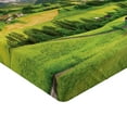 thumbnail image 2 of Ambesonne Mountain Fitted Sheet, Alps in the Spring, Queen Size, Green Blue, 2 of 3
