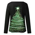 thumbnail image 5 of Pntutb Blusa de manga larga con cuello redondo y estampado de árbol de Navidad para mujer Pntutb Pntutb-405, 5 of 5
