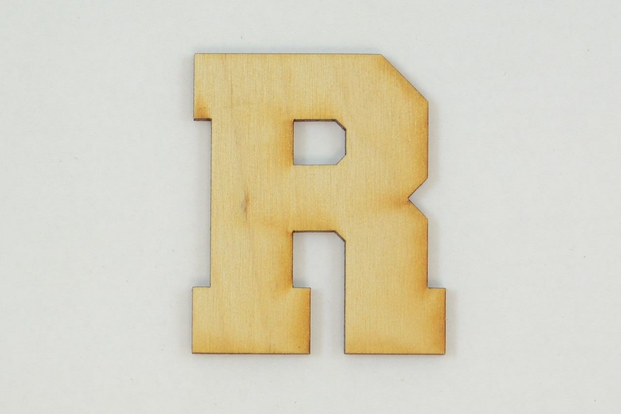 1 Pc, 8 Inch X 1/4 Inch Thick Collegiate Font Wood Letters R Easy To ...