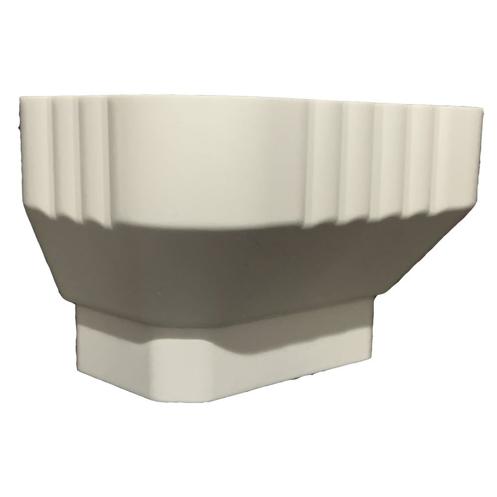 3x4 Downspout to Downspout Reducer to 2x3 White