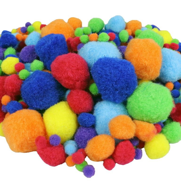 100Pcs 15MM Multi-Colored Pompoms Soft Fluffy Puff Balls For