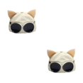 thumbnail image 4 of Qarigey Gafas de piloto Gorra de béisbol Transpirable Orejas de gato Gorra con visera Gorras de otoño Gafas de sol femeninas Sombreros Beige 2Conjunto, 4 of 6