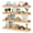 Natural 24", variant on Costway Kids Bookshelf Set of 4 with Fir Wood Structure & Wavy Anti-Falling Edge White