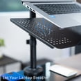 thumbnail image 6 of VIVO Black Freestanding Laptop Desk Stand w/ Glass Base, Fits Laptops up to 17", 6 of 8