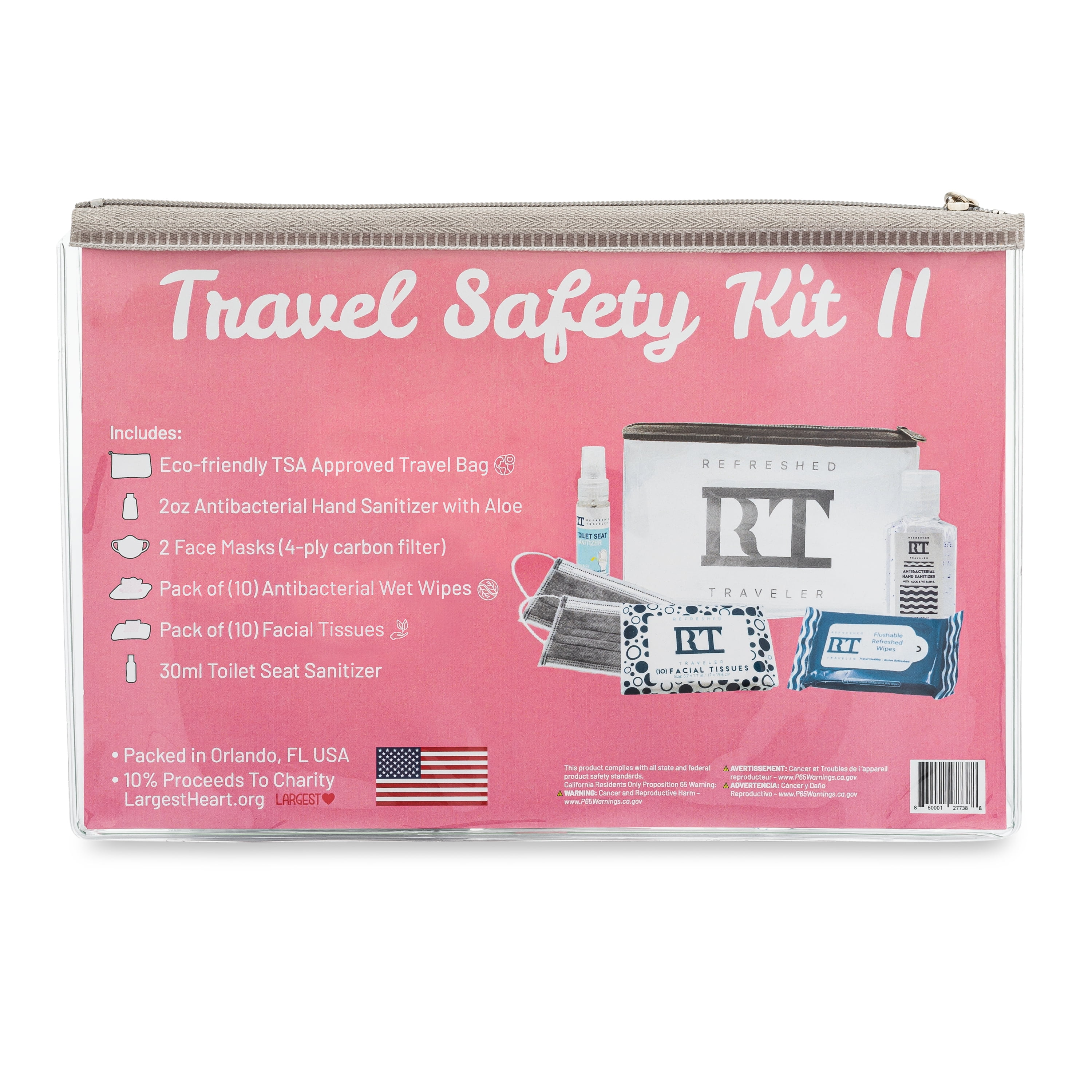Travel Safety Kit II All in One Air Travel Essentials TSA Compliant