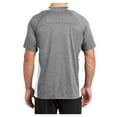 thumbnail image 2 of Mens Heather Colorblock Contender Polyester Tee Vintage Heather/ White 3XL, 2 of 8