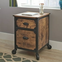 Better Homes & Gardens 2 Drawer Rustic Country File Cabinet, Weathered Pine Finish