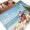 Blue, variant on Large Area Rugs for Living Room Bedroom, Coastal Christmas 8'x10' Rug Washable Carpet Runner Indoor Outdoor, Santa Claus Xmas Tree Sandy Beach Non Slip Floor Mats Rug for Kitchen, Patio