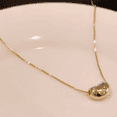 thumbnail image 3 of Collier en Acier Titane Pendentif Clavicule Chaîne Simple Tempérament Vent Froid Tempérament Collier, 3 of 3