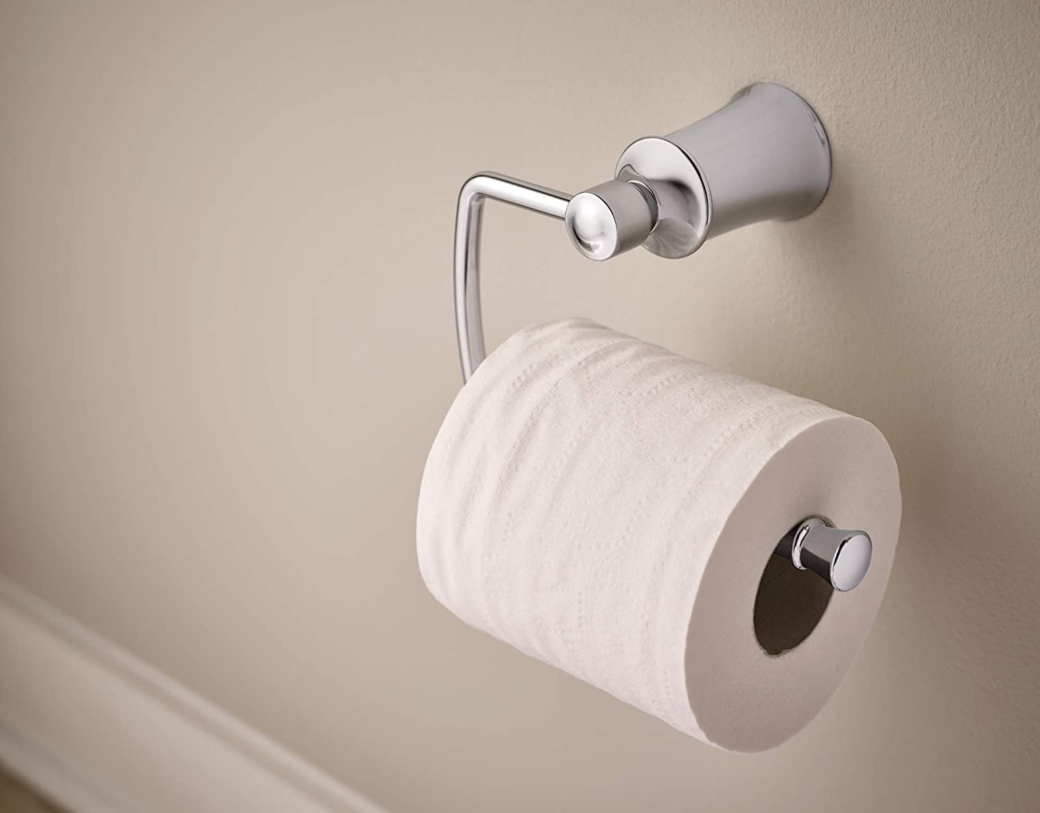 Moen YB2108CH Dartmoor Single Post Toilet Paper Holder, Chrome