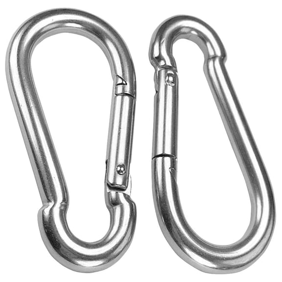 2Pcs M10 4 Inch Heavy-Duty Stainless Steel Carabiner Clips,Snap Hooks for Camping,Hammocks,Fishing & Outdoor Gear