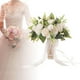 thumbnail image 3 of Ramo de novia Soledad artificiales novia sosteniendo flores mano palo flor para nupcial fiesta boda decoraciones Blanco, 3 of 6