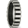 thumbnail image 4 of Titanium Polished With Black Ip-Plated Wire 6mm Band (Size 8) Made In China tb303-8, 4 of 5