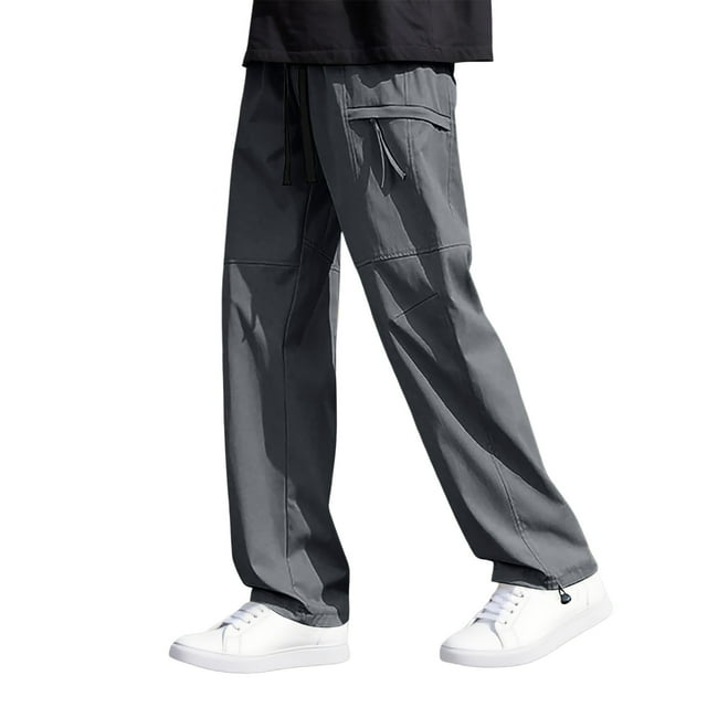 Pantalon Cargo Droit Ample pour Hommes pour Printemps Automne Décontracté Quotidien Confortable Pantalon Grand Durable Style Polyvalent